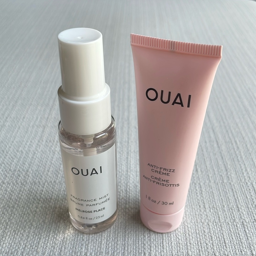 OUAI mini Anti-Frizz Hair Styling Cream and melrose place set